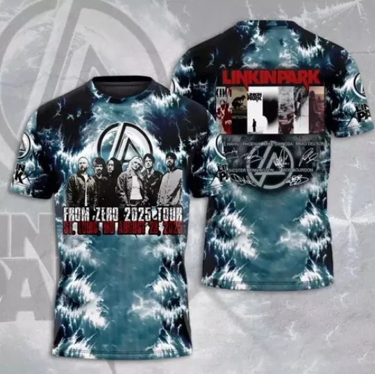 Discover Linkin Park 2025 World Tour 3D T-Shirt Gift For Men And Women