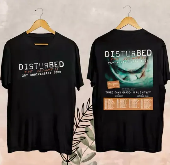 Discover Disturbed The Sickness 25th Anniversary Tour Date 2025 Merch T-Shirt