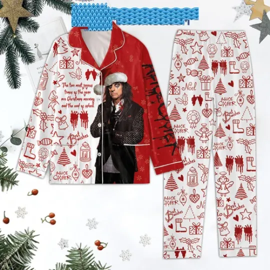 Discover Alice Cooper Best Wishes For Christmas Pajamas Set