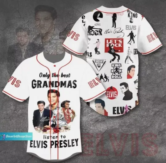 Discover Baseball Jersey Elvis Presley Retro Rock And Roll Legend