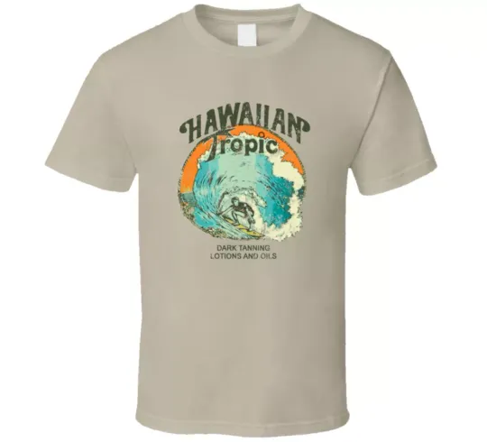 Discover Hawaiian Tropic Dark Tanning Lotions And Oils Distressed T Shirt