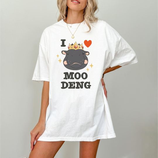 Discover I love Moo Deng Shirt, Cute Moo Deng Shirt, Cute Baby Hippo Shirt