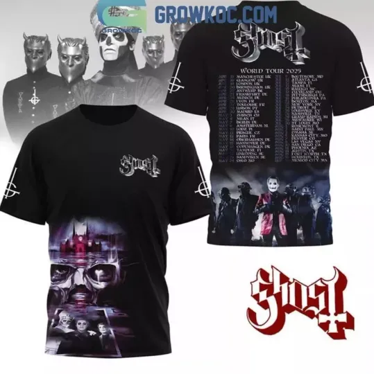 Discover Ghost Band Celebrating 2025 World Tour T-Shirt 3D