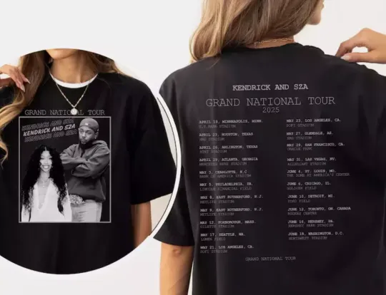 Discover Kendrick & SZA Grand National Tour 2025 Gildan Unisex T-Shirt