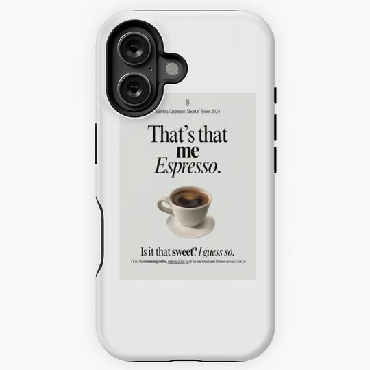 Discover That's that me espresso Sabrina carpenter letter sheet iPhone Case