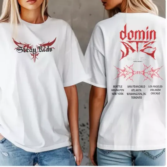 Discover Stray Kids DominATE World Tour US 2025 Shirt, Stray Kids Shirt