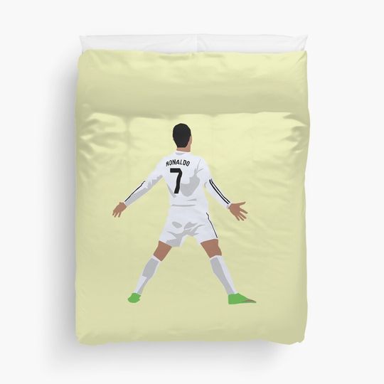 Discover Cristiano Ronaldo Duvet Cover, Sports Fan, Soccer Lover Gift