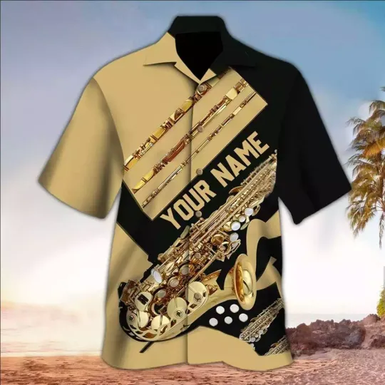 Discover Personalize Saxophone 3D HAWAII SHIRT US Size All Over Print Father Day Gift