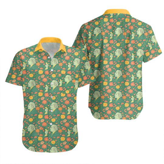 Discover Tolkien Floral Hawaiian Shirt, Lord of the Rings Inspired, The Shire Bagend
