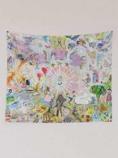 Discover Drain Gang Bladee 333 Album Cover Wall Tapestry, Bladee Wall Hanging, Rapper Tapestries