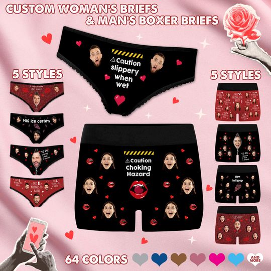 Discover Custom Face Boxer for Men, Personalized Photo Underwear,Face Boxer Briefs,Valentine Day Gifts