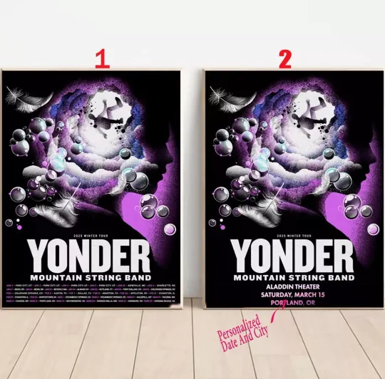 Discover Custom Yonder Mountain String Band Winter Tour 2025 Poster