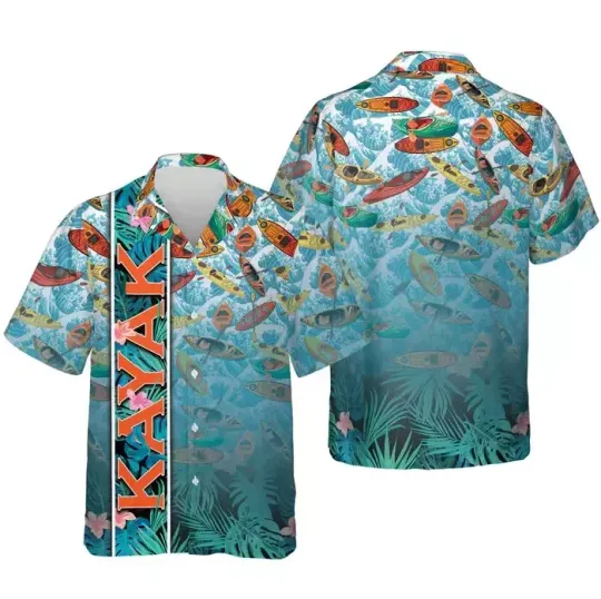 Discover 3D Kayak Hawaii Shirt, Mens Hawaiian Aloha Beach Shirt, Hawaiian Shirts