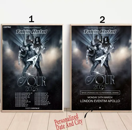 Discover Custom Tokio Hotel Tour 2025 Poster