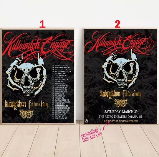 Discover Custom Kublai Khan TX 2025 U.S Tour Poster