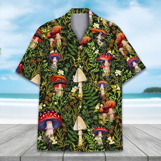 Discover Tropical Mushroom Hawaiian Shirt