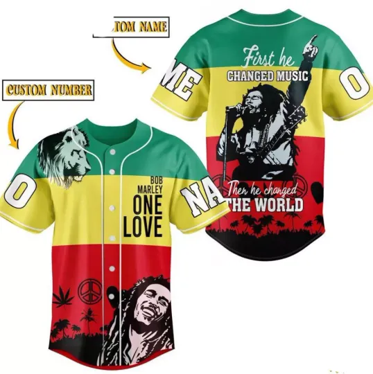 Discover Bob Marley First He Changed Music Then He Changed The World Jersey