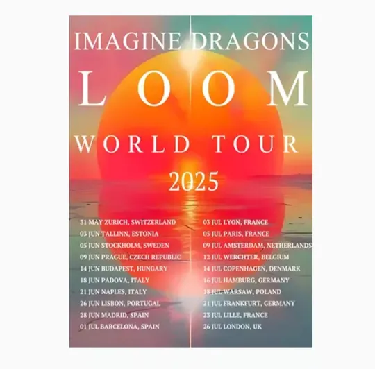 Discover Imagine Dragons Tour 2025 Poster