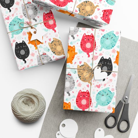 Discover Chubby Cat Gift Wrapping Paper