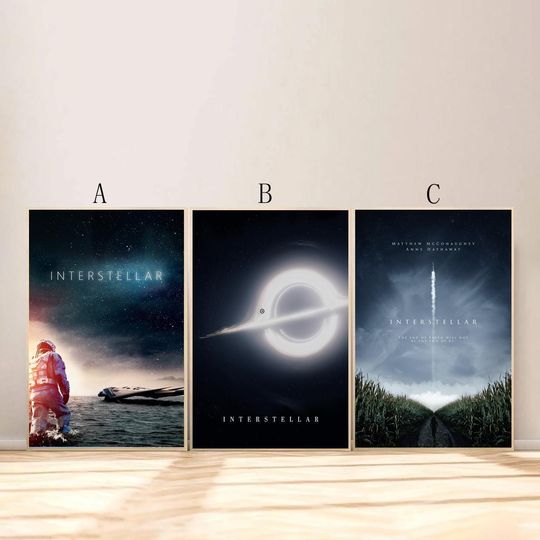 Discover Interstellar Movie Poster For Living Room Bedroom