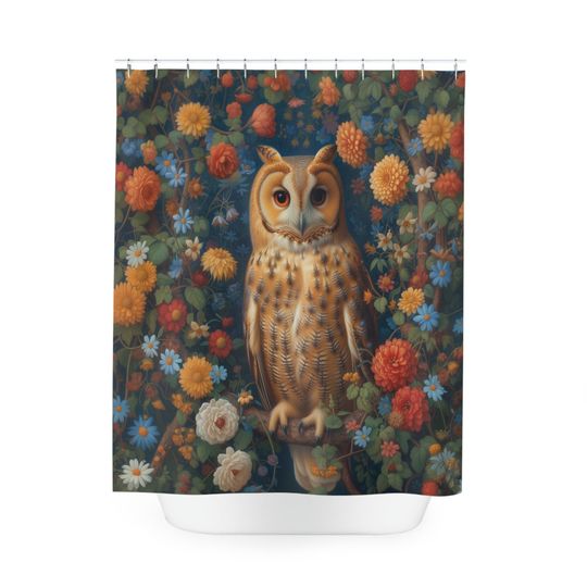 Discover Whimsical Woodland Owl Shower Curtain, Bathroom Decor