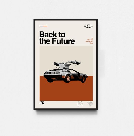 Discover Back to the Future - Robert Zemeckis Print, Movie Poster, Midcentury Art, Minimalist Art, Retro Poster, Vintage Poster