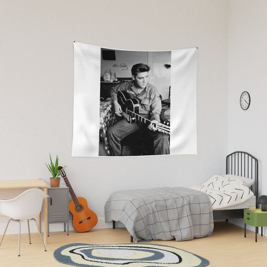 Discover 09 Young EP Playing Guitar Tapestry