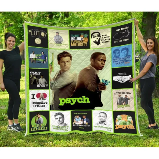 Discover Psych Quilt, Psych TV Series Quilt Blanket