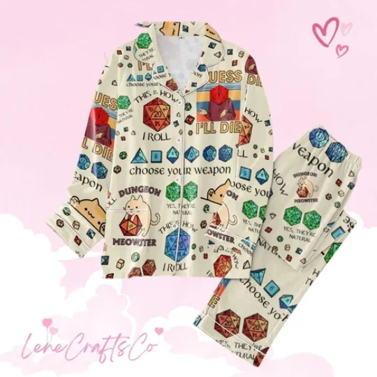 Discover Roleplaying Game Pajamas, Dungeon Master Pajamas Family, Gamer Pajamas Pants,