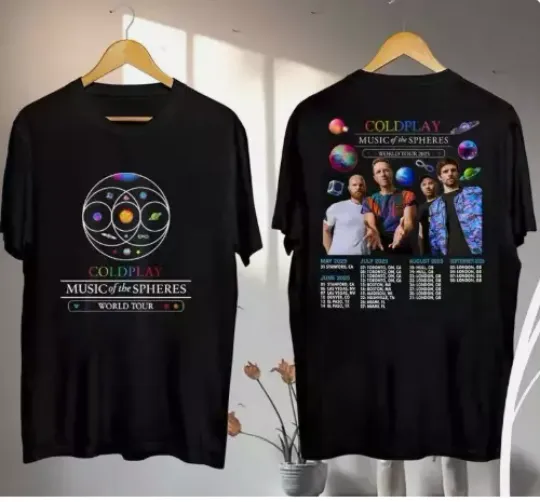 Discover Coldplay Band 2025 Concert Tee, Coldplay Music of the Spheres Tour 2025 Shirt