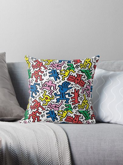 Discover Haring pop art Pillow