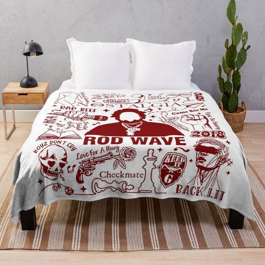 Discover Sillhouette Rod Wave Throw Blanket