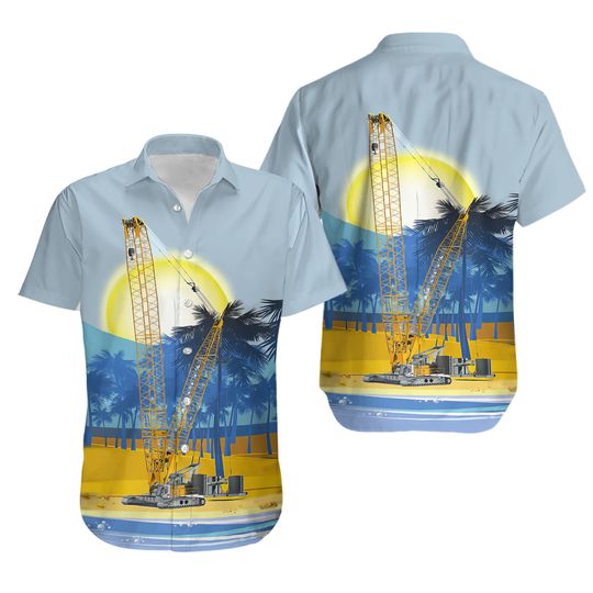 Discover Construction Liebherr Crawler Crane LR 1300.1 SX Hawaiian Shirt