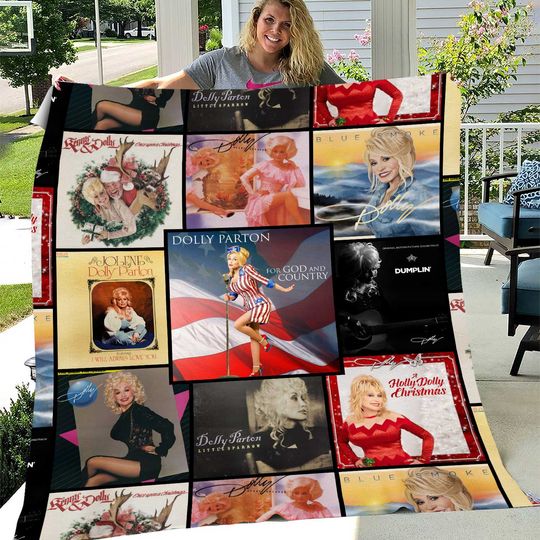 Discover Dolly Parton Greatest Albums Fleece Blanket | Greatest Albums Throw Blanket