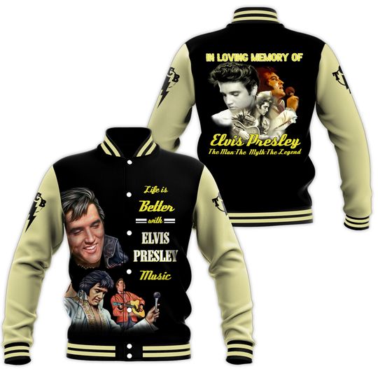 Discover Elvis Presley Music Baseball Jacket For Fan
