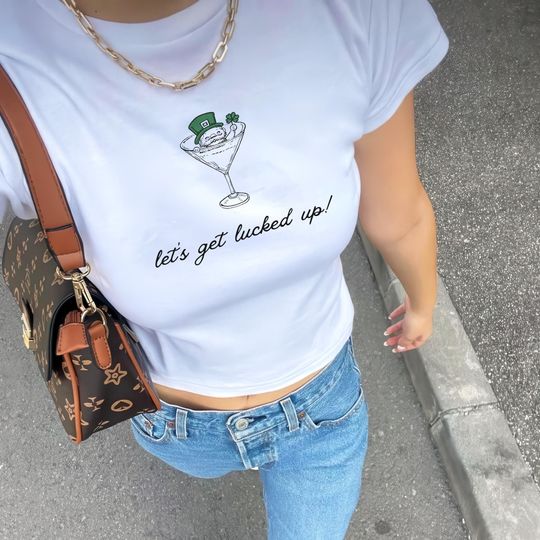 Discover Leprechaun Martini Cocktail St Patrick's Day Womens Baby Tee