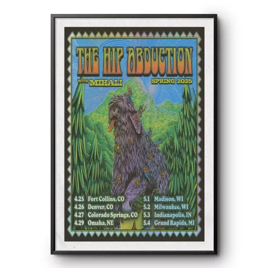 Discover Poster The Hip Abduction Spring Tour 2025 Decor Gift For Fans