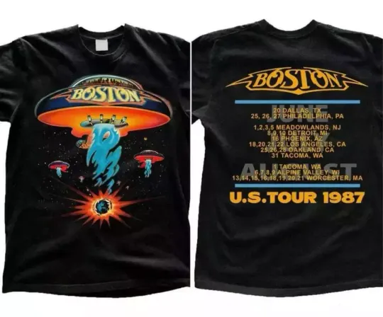 Discover Boston Rock Band Concert Tour 1987 T-Shirt