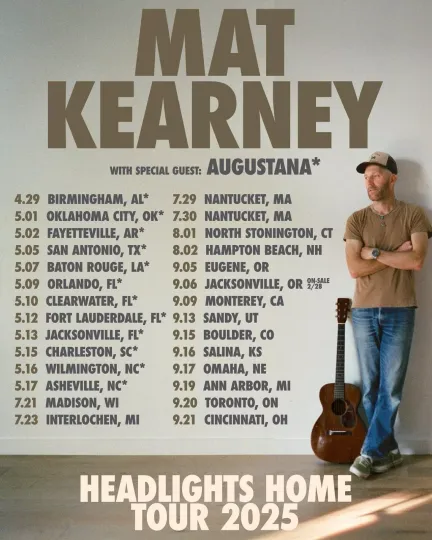 Discover Mat Kearney Headlights Home Tour 2025 Poster