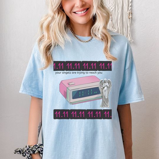 Discover Angel Number Shirt, Aesthetic Shirt, 2000s Shirt, 1111, Manifestation, Retro Shirt, Graphic T-Shirt