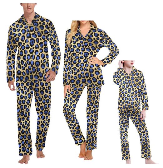 Discover Buttoned Pajama Set for the family leopard pajamas leopard