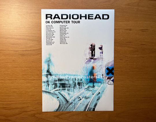 Discover Radiohead Ok Computer Tour 1997 1998 Admat Poster, Gifts for Fan