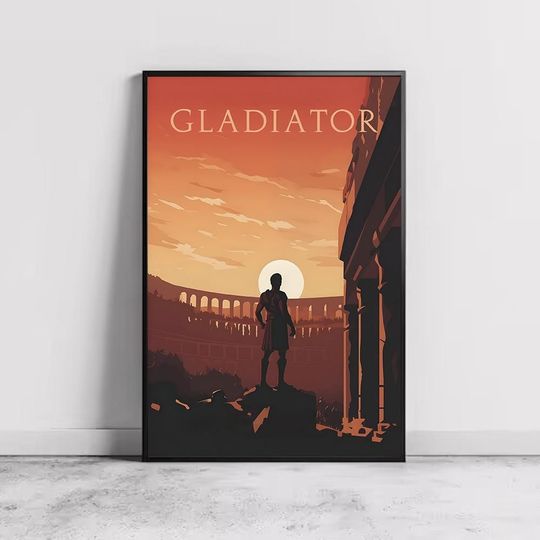 Discover Gladiator Movie Poster, Home Decor, Canvas Wall Art, Personalized gift, Custom Poster, Wall Art Print