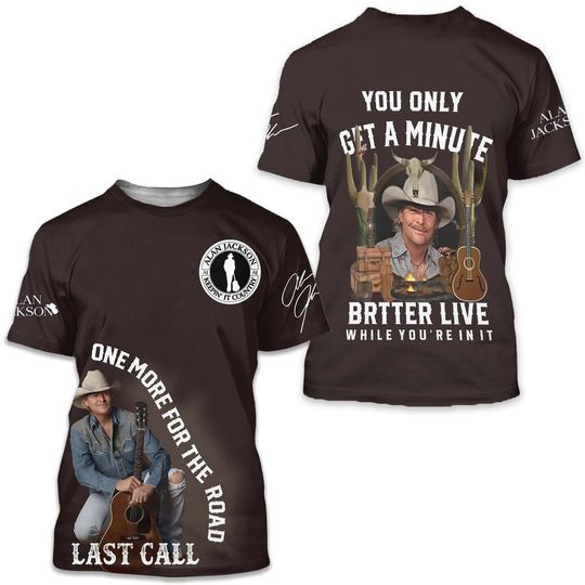 Discover Alan Jackson One More For The Road Last Call Fan 3D T-Shirt