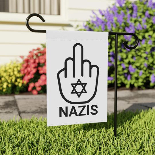 Discover Fck Nazis Garden Flag, Punch Nazis Elon Musk Anti Fascist Flag