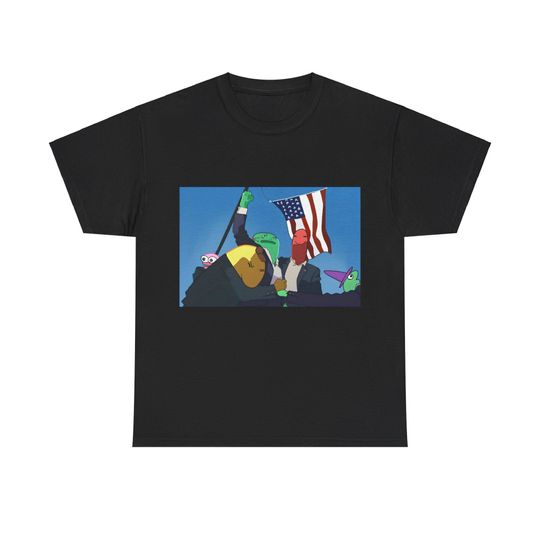 Discover Smiling Friends Mr Frog Donald Trump Shooting T-Shirt, Trump Fight Shirt, Never Surrender Tee