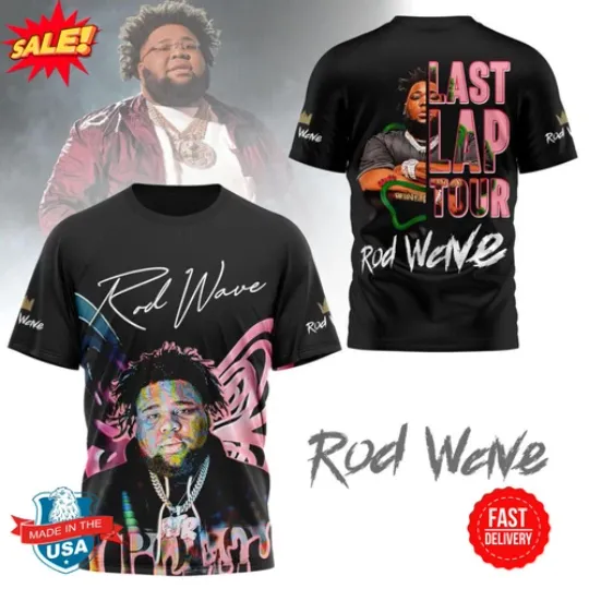 Discover ROD WAVE Last Lap Tour 2024 3D Shirt S-5XL
