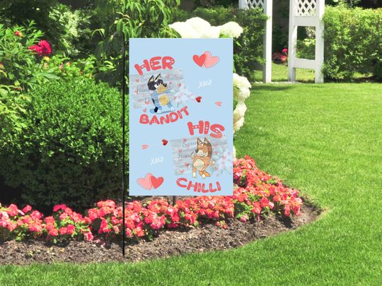 Discover His Her Blue Valentine Blueydad Garden Flag