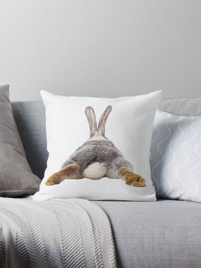 Discover Cute Bunny Rabbit Tail Butt Image Picture Pillow