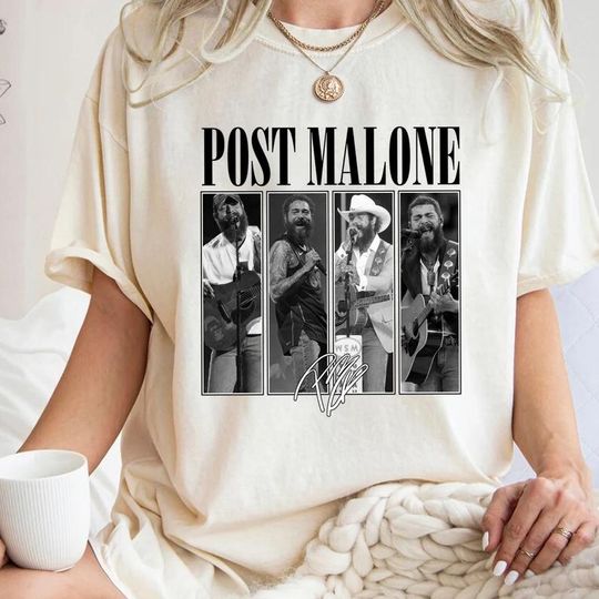 Discover Cowboy Post Shirt, Post Malone Shirt, Western Graphic Tee, Concert Shirt